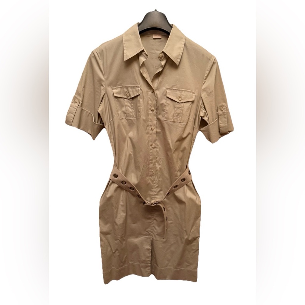 Michael Kors Tan Button-Up Dress